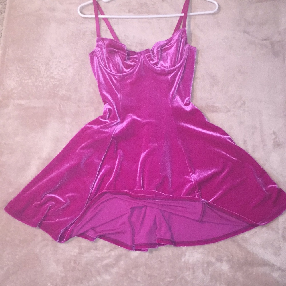 American Apparel velvet bustier skater dress